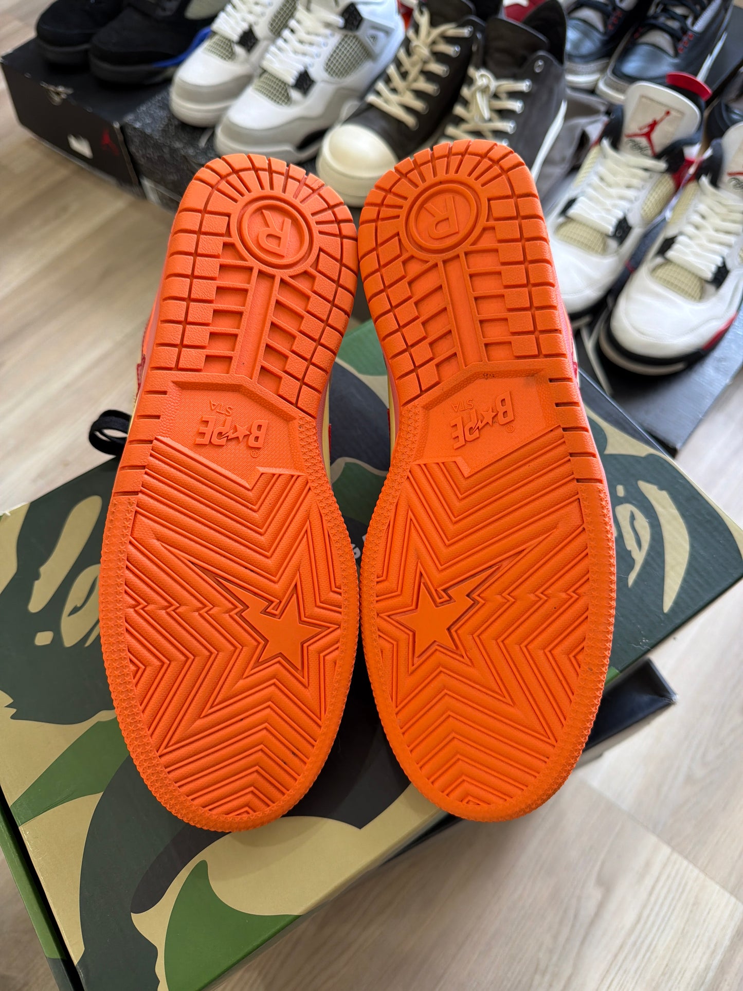 (8m) Bape Ape Sk8 Sta Orange