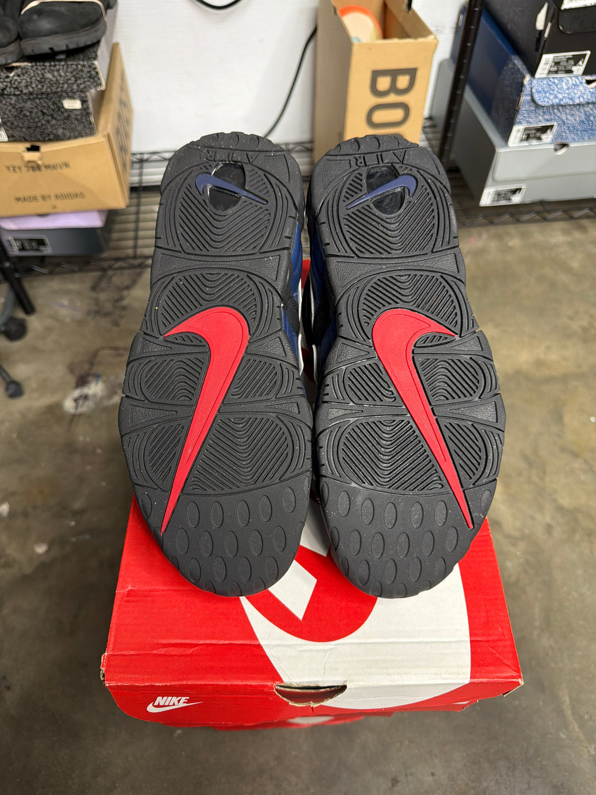 Nike Air More Uptempo 96 Alternates Split Black Varsity Red - mens Size 9