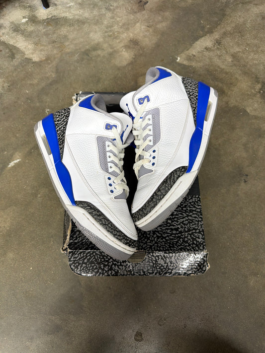 Jordan 3 Retro Racer Blue - Mens Size 10