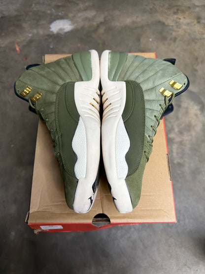 Air Jordan 12 Retro Chris Paul Class Of 2003 Olive Green - Men Size 8.5