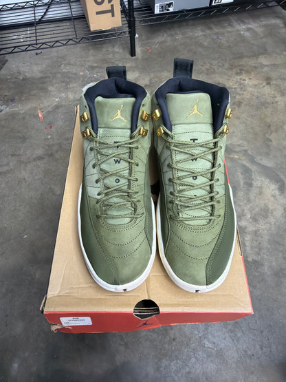 Air Jordan 12 Retro Chris Paul Class Of 2003 Olive Green - Men Size 8.5