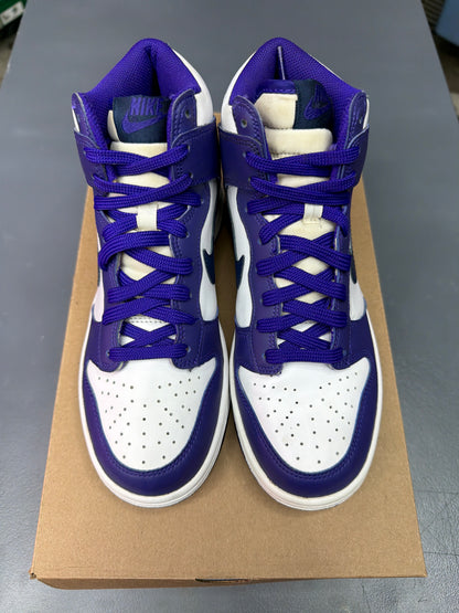Nike Dunk High Electric Purple Navy GS - Kids Size 6y
