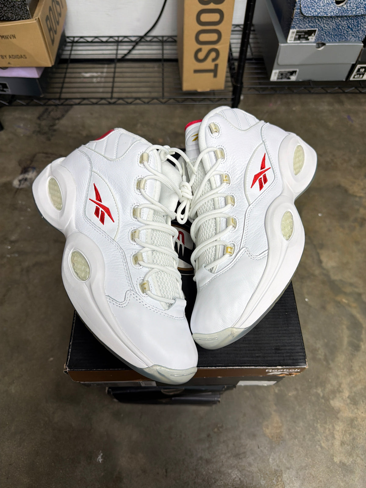Reebok Question Mid Dr.J White - Mens Size 13