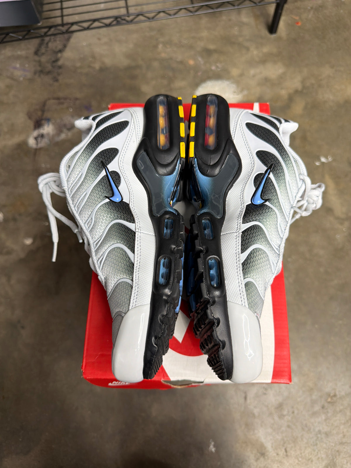 Nike Air Max Plus Grey University Blue Black - Mens Size 8.5