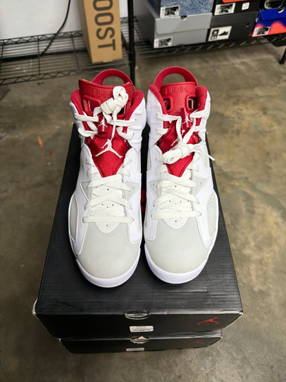 Air Jordan 6 Retro Alternate Hare Gray/Red - Mens Size 8.5