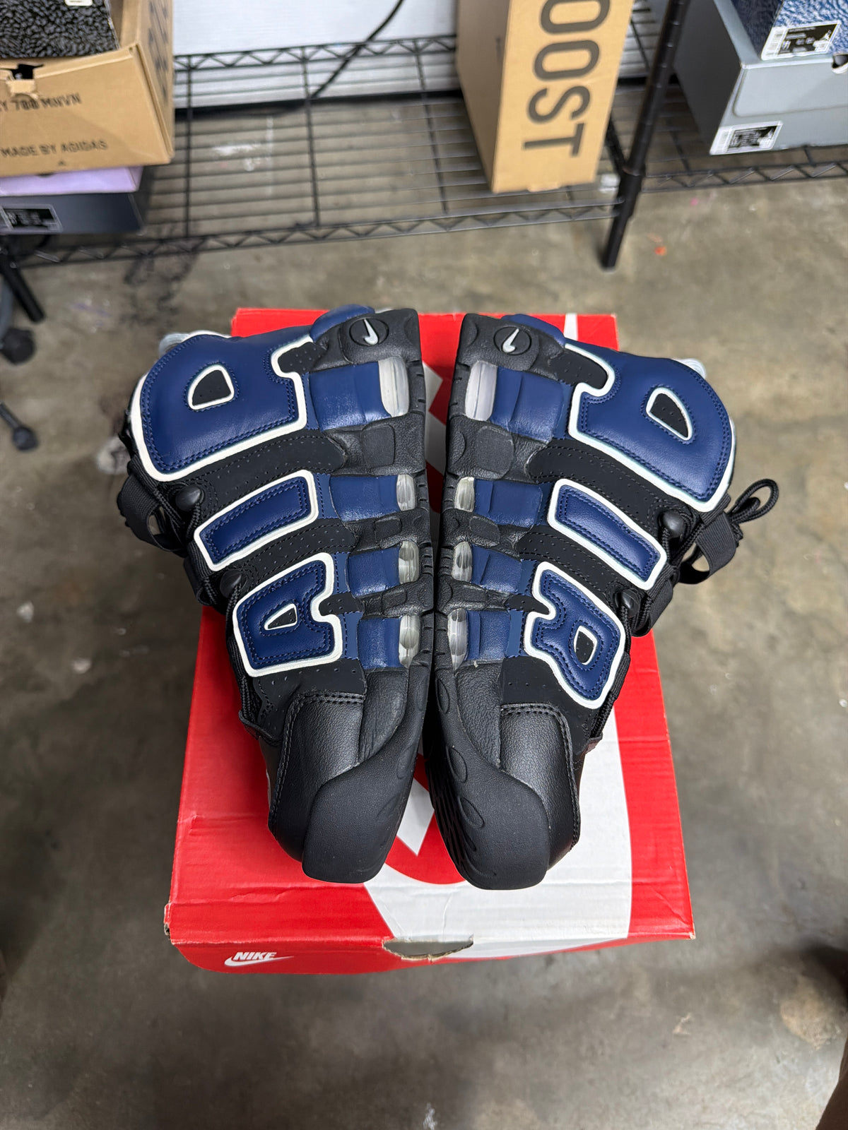 Nike Air More Uptempo 96 Alternates Split Black Varsity Red - mens Size 9
