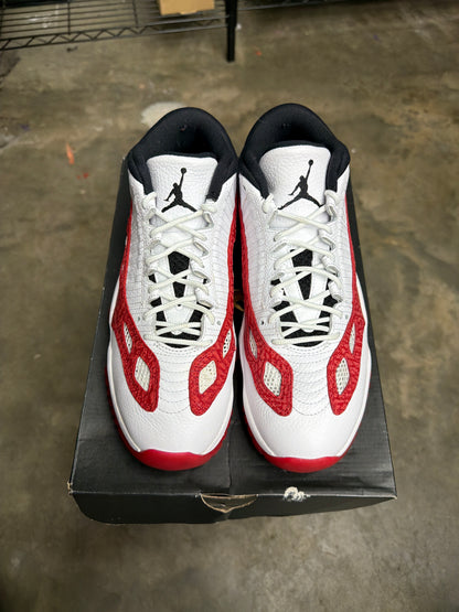 Jordan 11 Retro Low IE White Gym Red - Mens Size 8.5