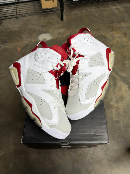 Air Jordan 6 Retro Alternate Hare Gray/Red - Mens Size 8.5