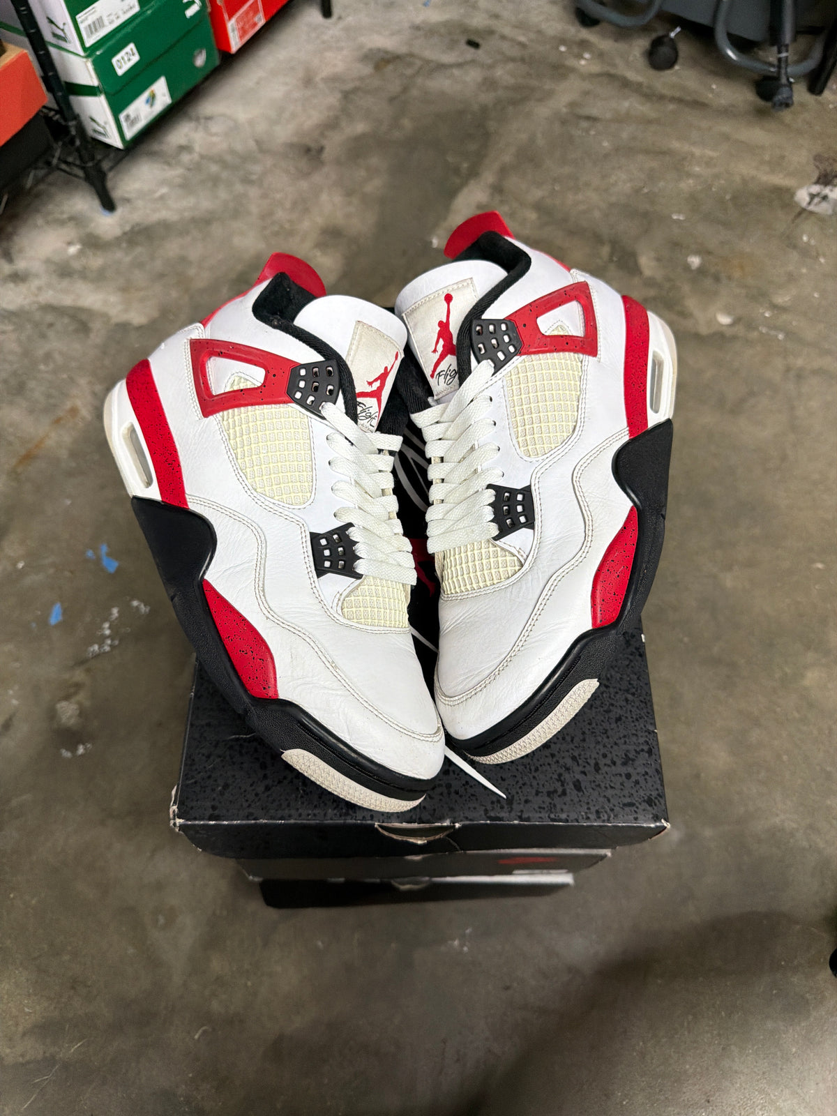 Jordan 4 Retro Red Cement - Mens Size 9.5
