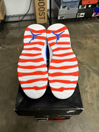 Air Jordan 10 Retro Tinker Blue/Orange - Mens Size 8.5