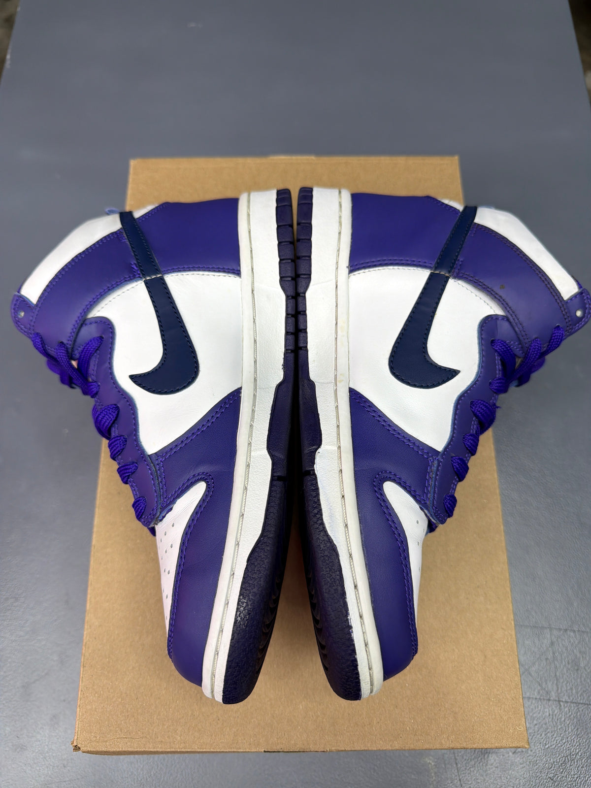 Nike Dunk High Electric Purple Navy GS - Kids Size 6y