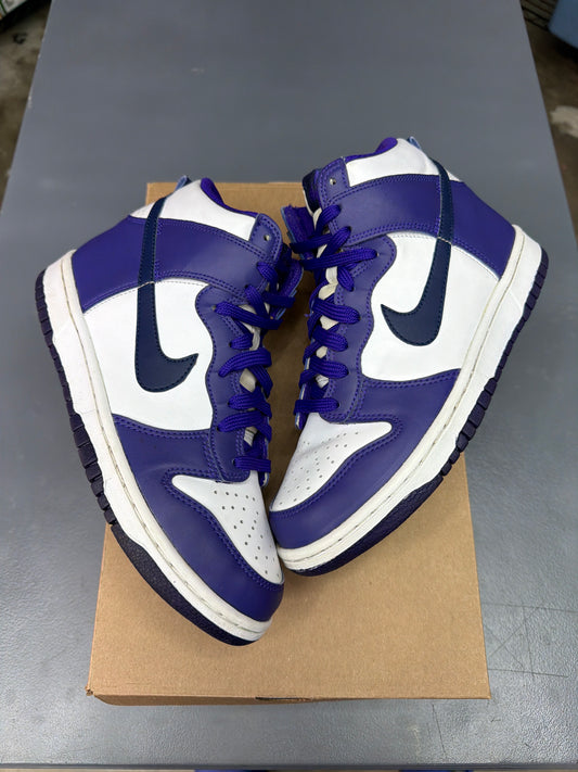 Nike Dunk High Electric Purple Navy GS - Kids Size 6y