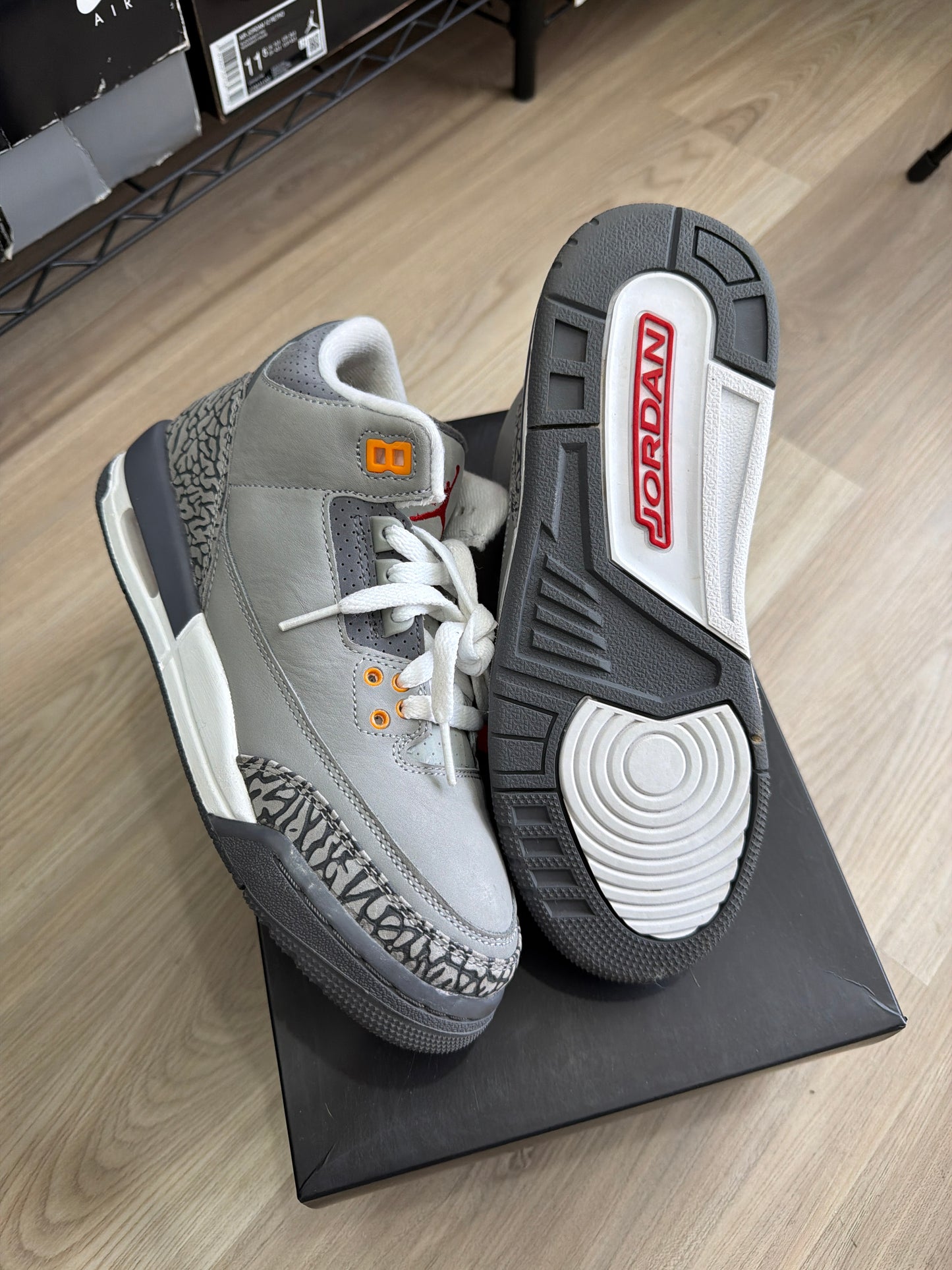 (6m) Jordan 3 Cool Grey GS