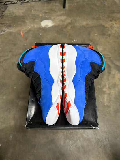 Air Jordan 10 Retro Tinker Blue/Orange - Mens Size 8.5