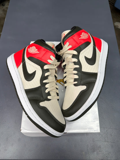 Jordan 1 Mid Newsprint Light Orewood Brown - Women Size 9