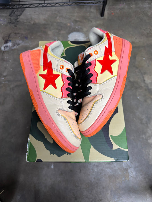 A Bathing Ape SK8 Sta Orange - Mens Size 8