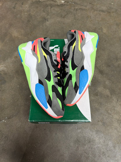 Puma Rs X3 NRGY Grey Green Yellow - Mens Size 10.5