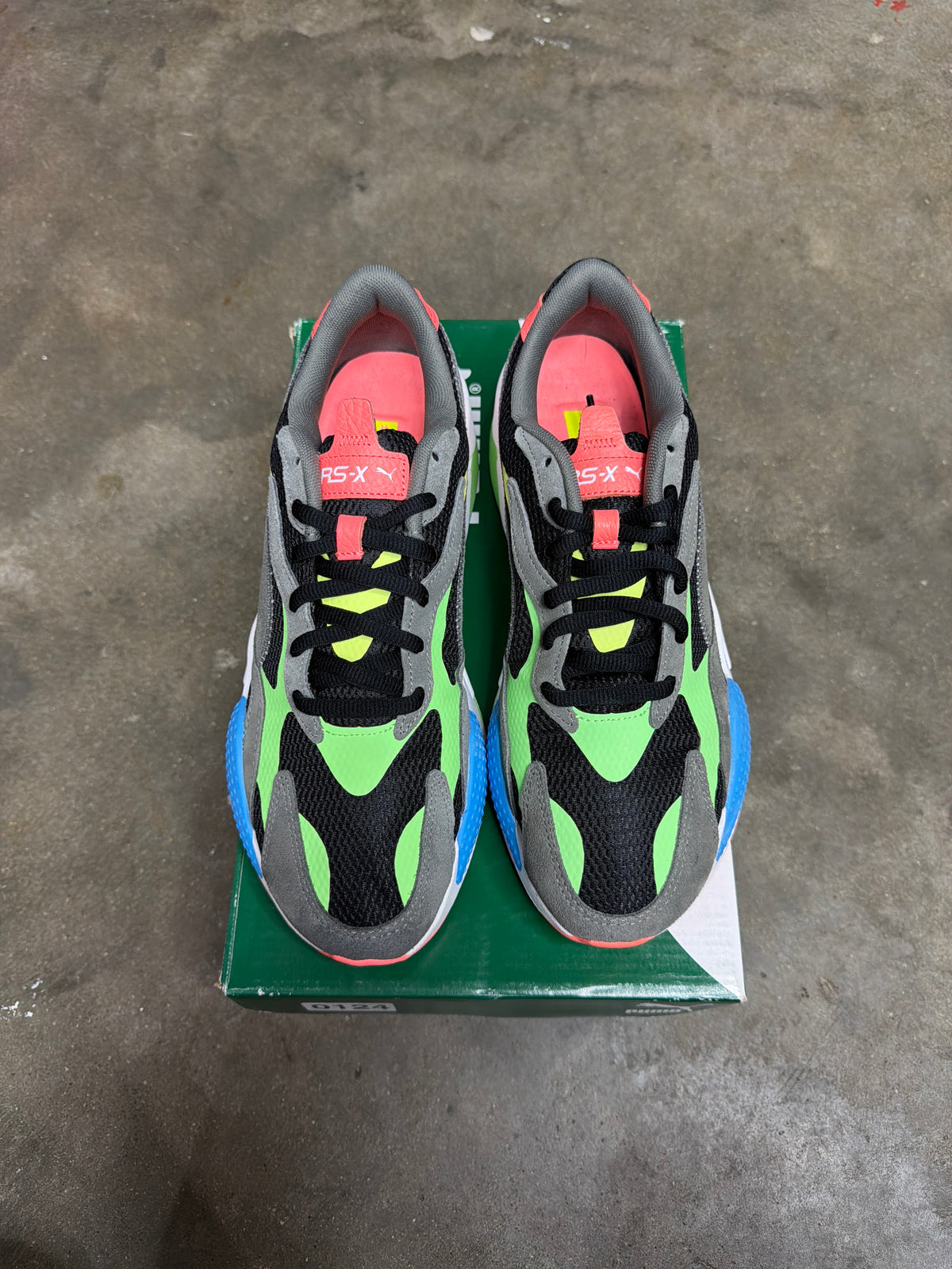 Puma Rs X3 NRGY Grey Green Yellow - Mens Size 10.5