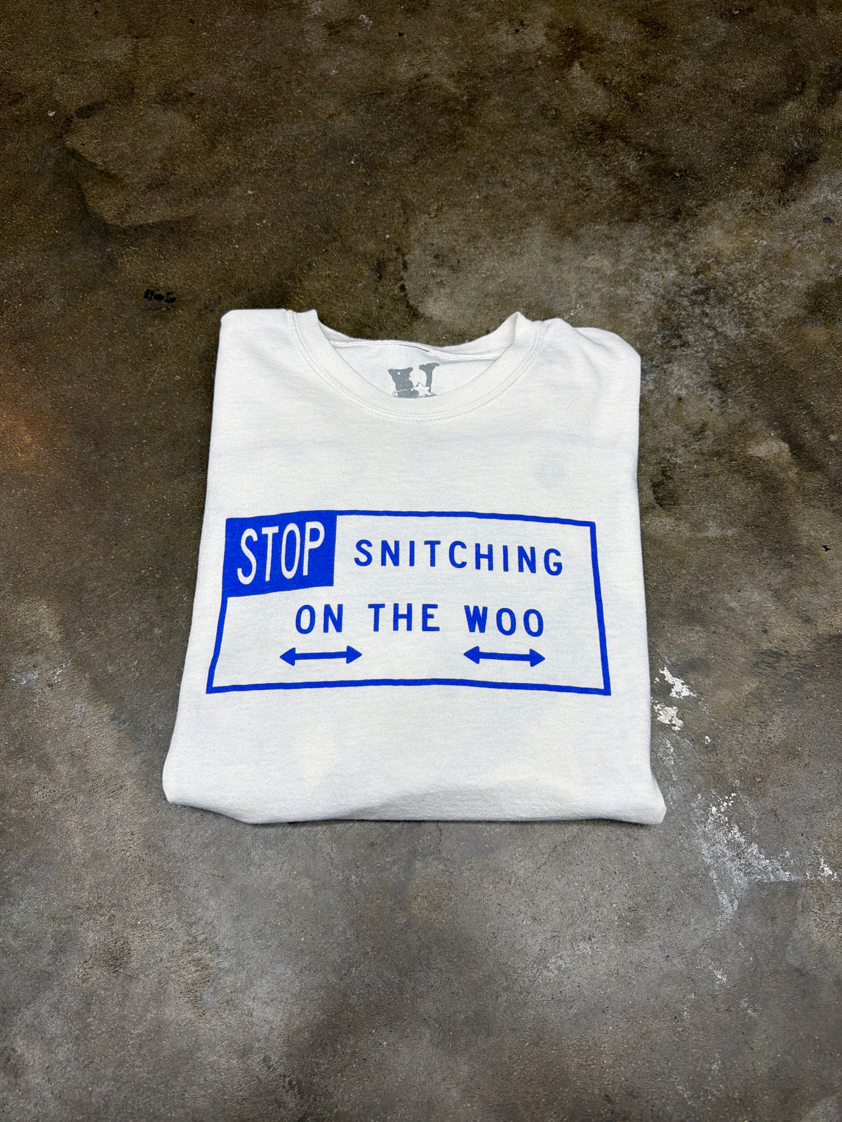Vlone Stop Snitching On The Woo Tee - Men Size XL