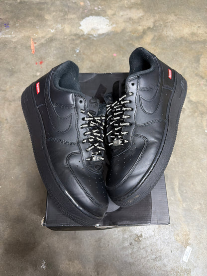 Nike Air Force One Low Supreme Black - Mens Size 9.5