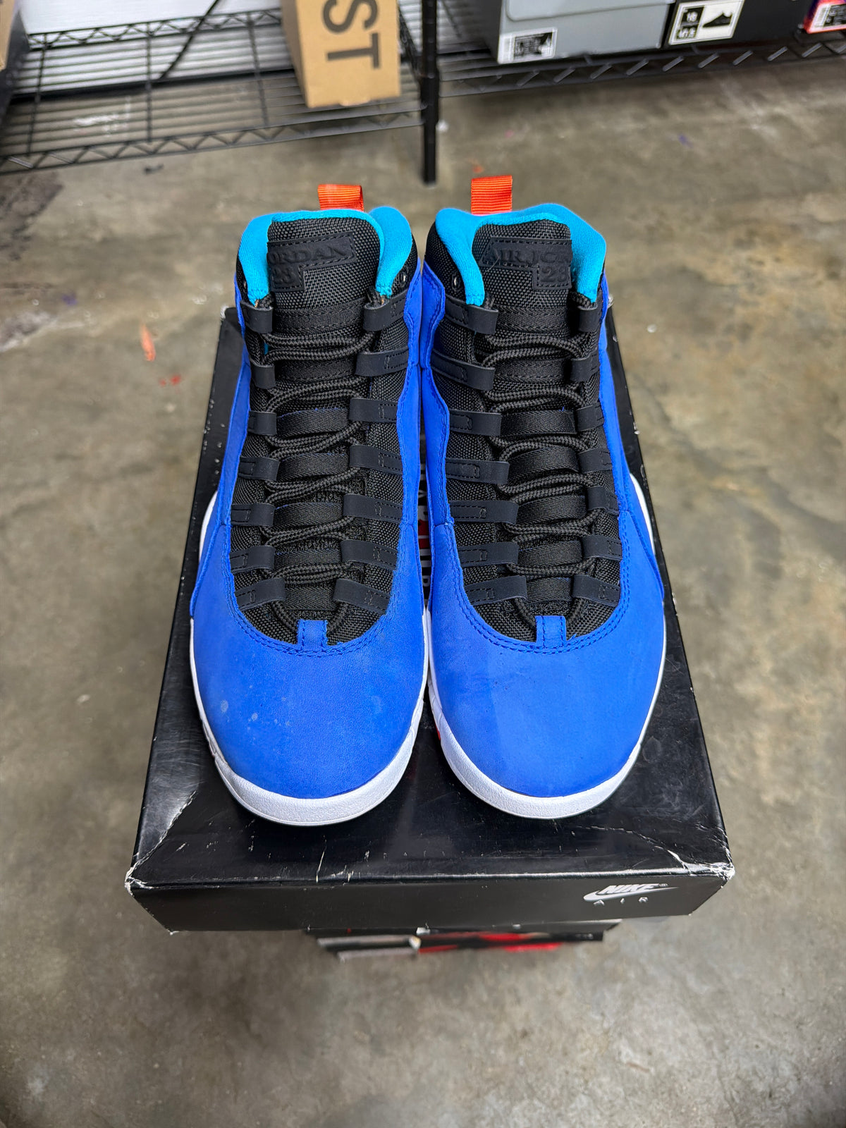 Air Jordan 10 Retro Tinker Blue/Orange - Mens Size 8.5