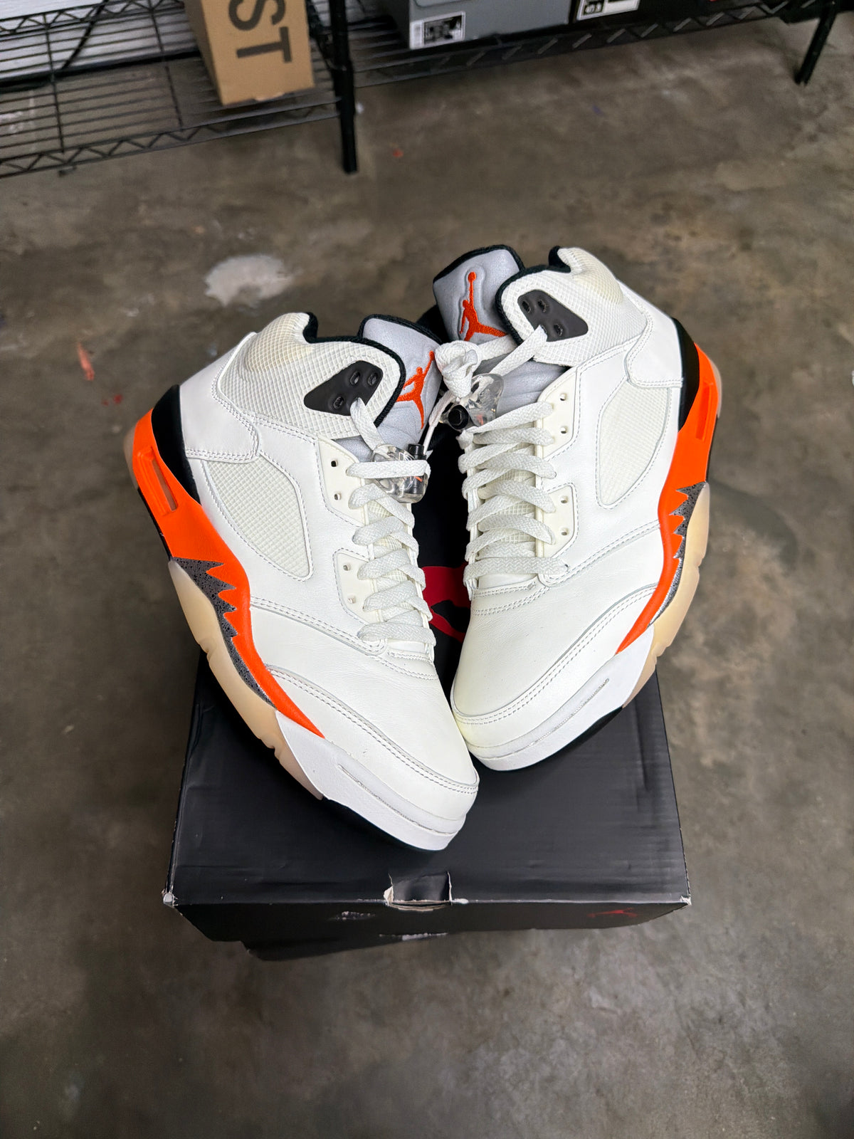 Air Jordan 5 Retro Shattered Backboard Orange - Mens Size 8.5