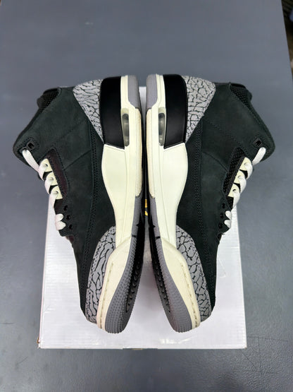 Jordan 3 Retro Off Noir - Men Size 8.5