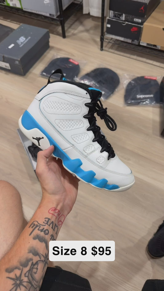 (8m) Jordan 9 Powder Blue