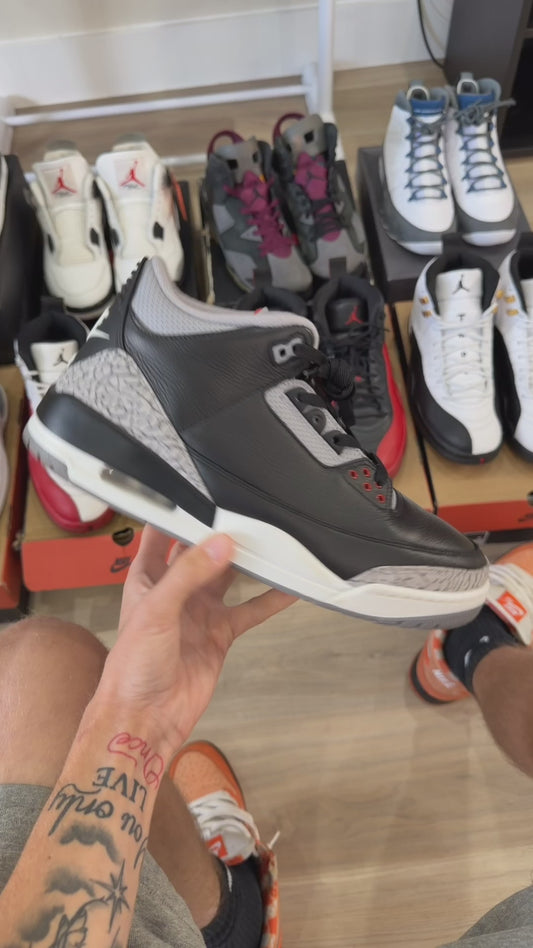 (12m) Jordan 3 Black Cement